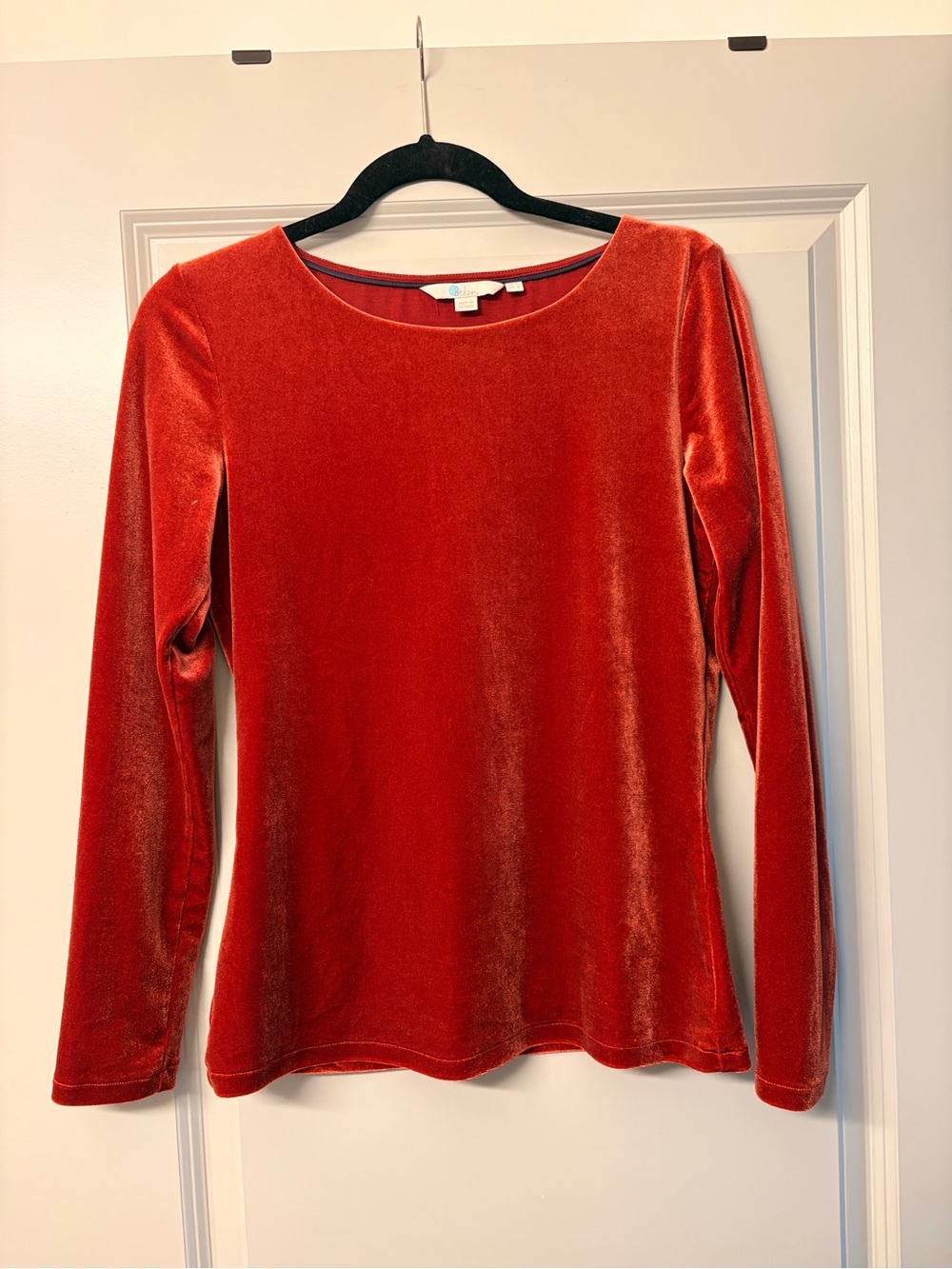 Boden "Suki" long-sleeve velvet top